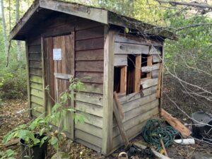 Help dismantle our tool shed.  Sunday April 16 – 9:00 am